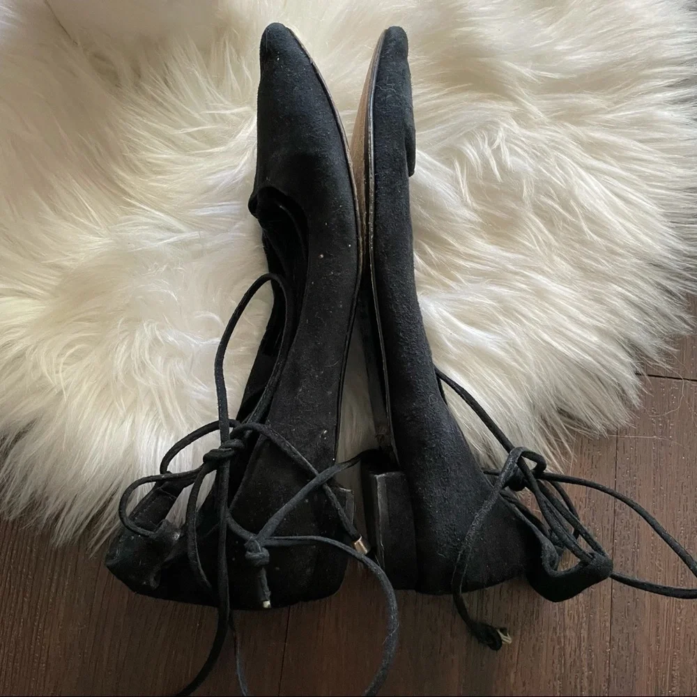 Gianna Lamberti black Suede Lace up flats